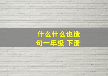 什么什么也造句一年级 下册